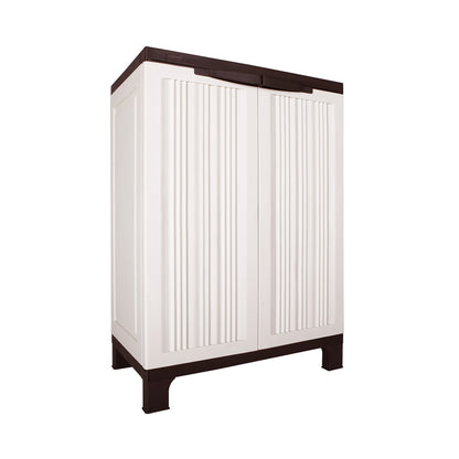 Livsip Garden Shed Outdoor Storage Cabinet with Adjustable Shelf and Lockable Door Beige-Outdoor Storage Cabinets-PEROZ Accessories