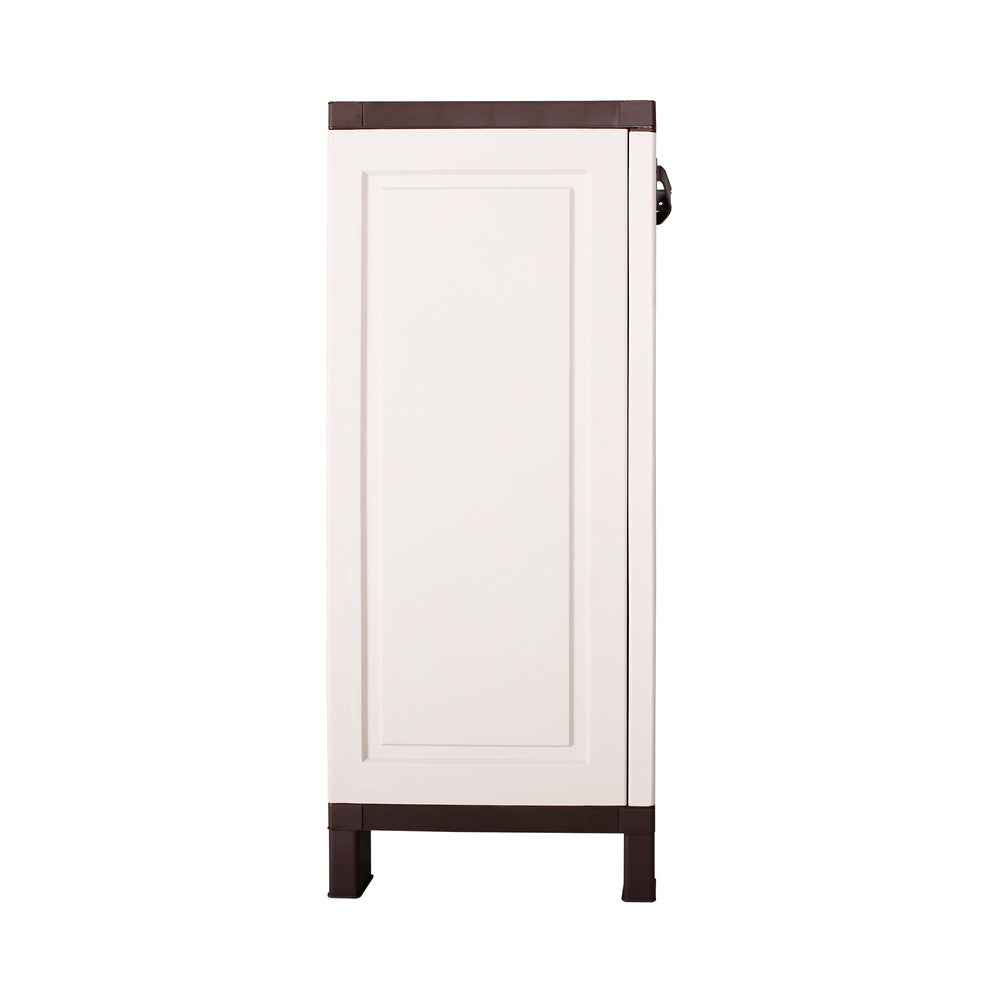 Livsip Garden Shed Outdoor Storage Cabinet with Adjustable Shelf and Lockable Door Beige-Outdoor Storage Cabinets-PEROZ Accessories