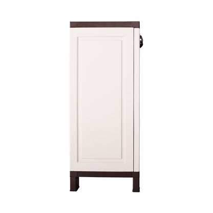 Livsip Garden Shed Outdoor Storage Cabinet with Adjustable Shelf and Lockable Door Beige-Outdoor Storage Cabinets-PEROZ Accessories