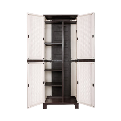 Livsip Outdoor Storage Cabinet Box Garage Cupboard Garden Adjustable Lockable-Outdoor Storage Cabinets-PEROZ Accessories