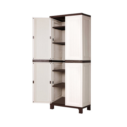 Livsip Outdoor Storage Cabinet Box Garage Cupboard Garden Adjustable Lockable-Outdoor Storage Cabinets-PEROZ Accessories