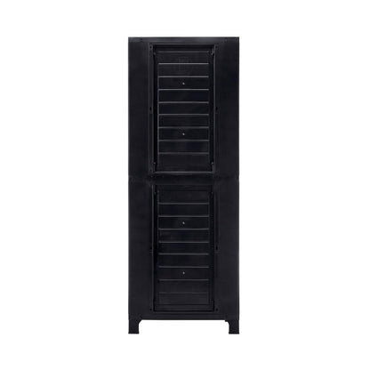 Livsip Outdoor Storage Cabinet Adjustable Tall Black-Outdoor Storage Cabinets-PEROZ Accessories