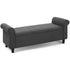 Artiss Storage Ottoman Blanket Box 125cm Arm Linen Grey-Ottomans-PEROZ Accessories