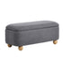 Oikiture Storage Ottoman Foot Stool Linen Couch Bench Blanket Box-Ottoman-PEROZ Accessories