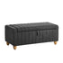 Oikiture Storage Ottoman Couch Footstool Linen Toy Chest Bench Grey-Ottoman-PEROZ Accessories