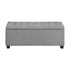 Oikiture Storage Ottoman Blanket Box Faux Linen Chest Toy Foot Stool LARGE-Ottomans-PEROZ Accessories