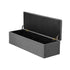 Oikiture Storage Ottoman Blanket Box Foot Stool XL Chest Toy Faux Linen Grey-Ottomans-PEROZ Accessories