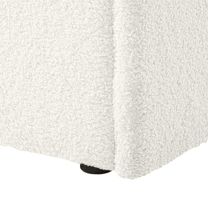 Oikiture Storage Ottoman Blanket Box Foot Stool XL Chest Toy Sherpa Linen White-Ottoman-PEROZ Accessories