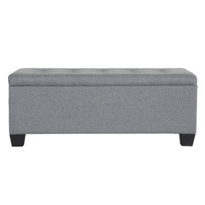 Artiss Storage Ottoman Blanket Box 97cm Linen Grey-Furniture &gt; Bedroom-PEROZ Accessories