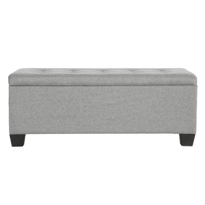 Artiss Storage Ottoman Blanket Box 97cm Linen Light Grey-Ottomans-PEROZ Accessories