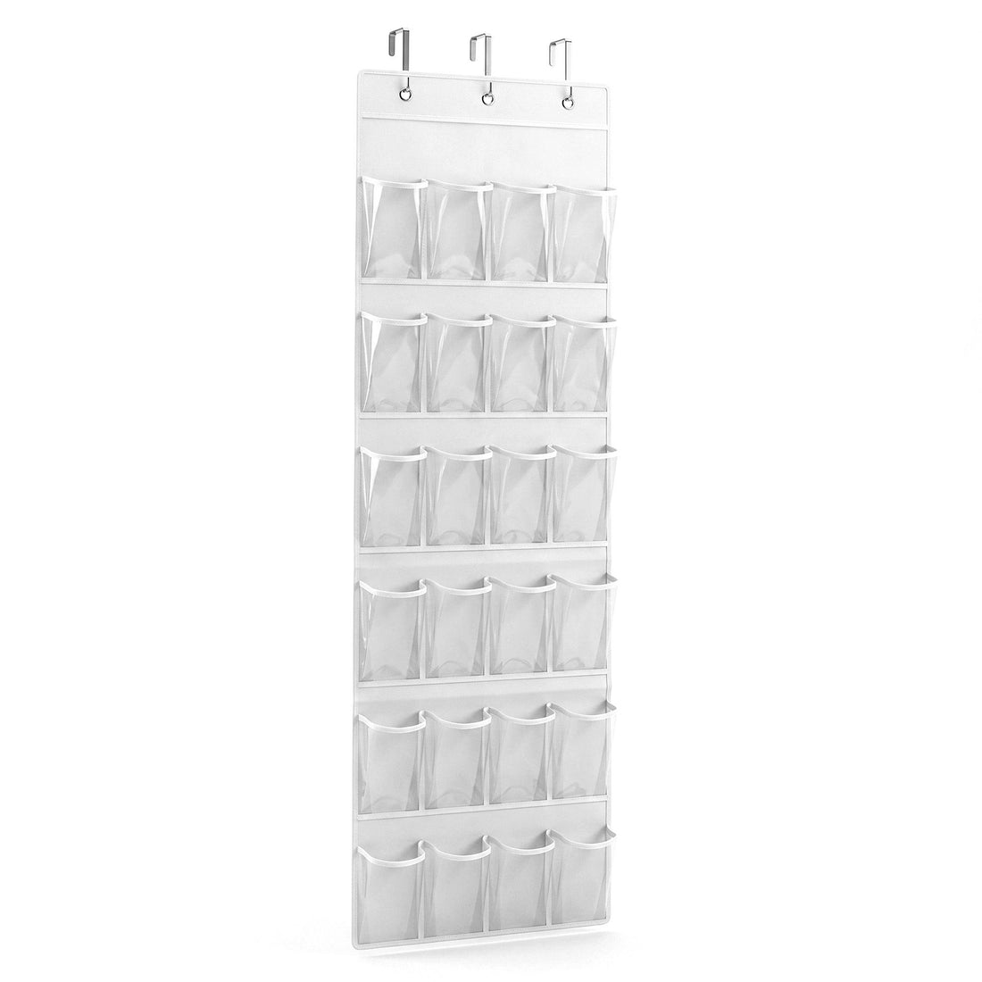 Artiss Over Door Shoe Organiser Storage 6-Tier Pantry Hanger 24 Pockets White-Furniture > Living Room > Shoe Storage-PEROZ Accessories
