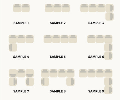 Oikiture 1 Seater Boucle Modular Sofa Armless TOFU Back Green-Sofa-PEROZ Accessories