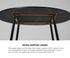 Oikiture 110cm Round Dining Table with 4PCS Dining Chairs Wooden Black-Dining Set-PEROZ Accessories