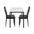 Oikiture 120cm Rectangle Dining Table with 4PCS Dining Chairs Marble White & Black-Dining Set-PEROZ Accessories