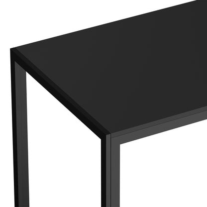 Oikiture 120cm Rectangular Dining Table with Metal Leg Black-Dining Table-PEROZ Accessories