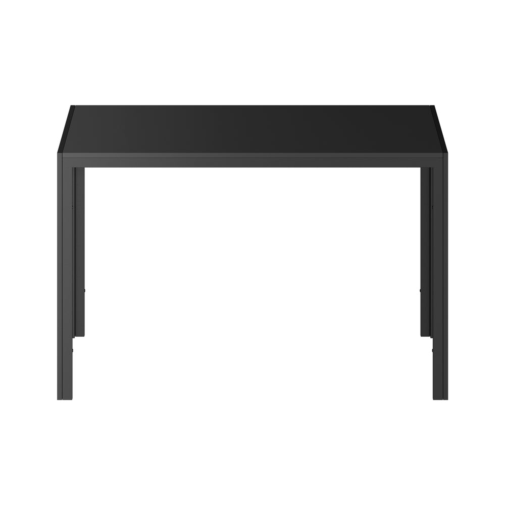 Oikiture 120cm Rectangular Dining Table with Metal Leg Black-Dining Table-PEROZ Accessories