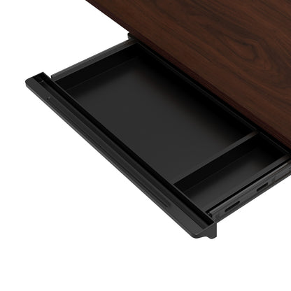 Oikiture 140cm Electric Standing Desk With Drawer Adjustable Black-Standing Desk-PEROZ Accessories