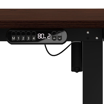 Oikiture 140cm Electric Standing Desk With Drawer Adjustable Black-Standing Desk-PEROZ Accessories