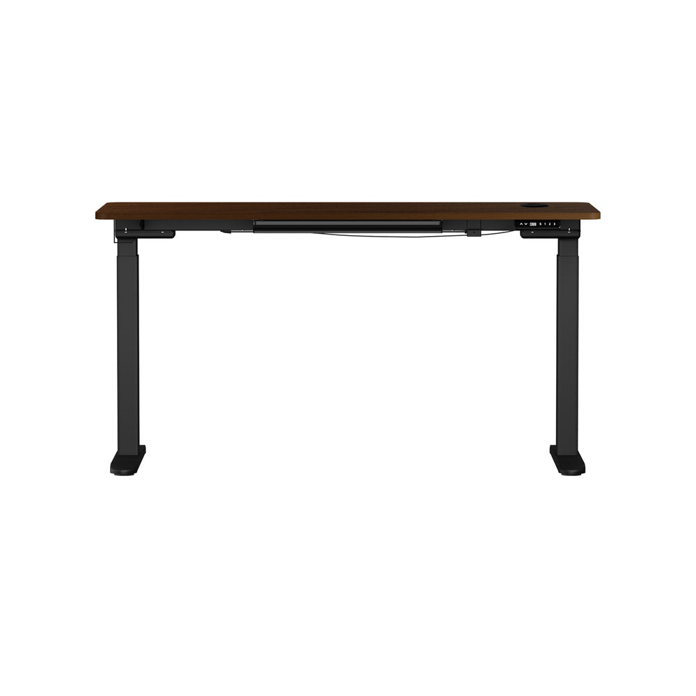 Oikiture 140cm Electric Standing Desk with Drawer Adjustable Black Walnut-Standing Desk-PEROZ Accessories