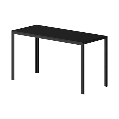 Oikiture 140cm Rectangle Dining Table with 6PCS Dining Chairs Wooden Black-Dining Set-PEROZ Accessories