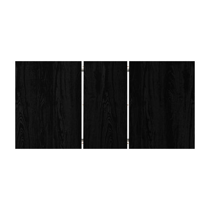 Oikiture 160cm Extendable Dining Table with 4PCS Dining Chairs Geometric Black-Dining Set-PEROZ Accessories