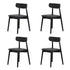 Oikiture 160cm Extendable Dining Table with 4x Dining Chairs PU Leather Black-Dining Sets-PEROZ Accessories