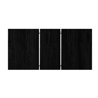 Oikiture 160cm Extendable Dining Table with 4x Hans Wegner Dining Chairs Black-Dining Set-PEROZ Accessories