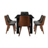 Oikiture 160cm Extendable Dining Table with 6PCS Chairs PU Leather-Dining Set-PEROZ Accessories