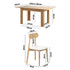 Oikiture 160cm Extendable Dining Table with 6x Dining Chairs PU Leather Natural-Dining Set-PEROZ Accessories