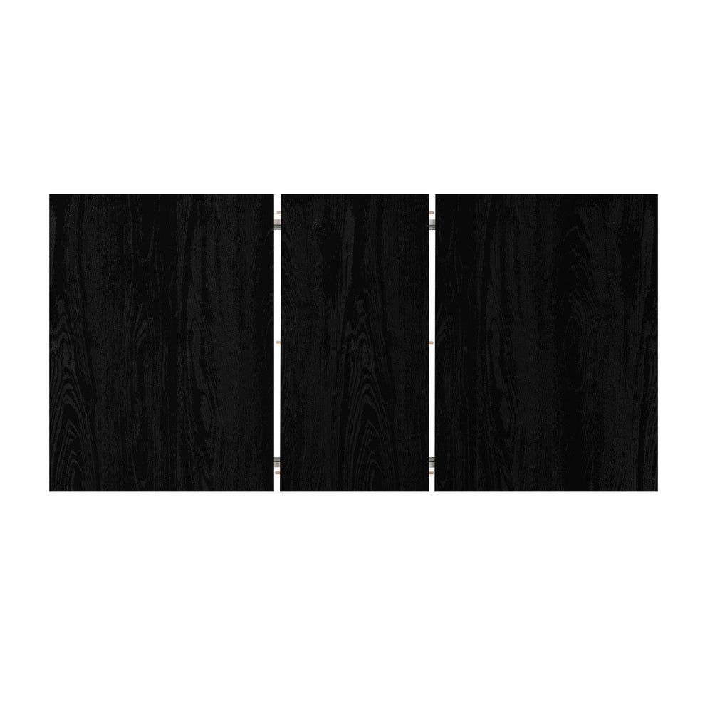 Oikiture 160cm Extendable Dining Table with 6x Hans Wegner Dining Chairs Black-Dining Set-PEROZ Accessories