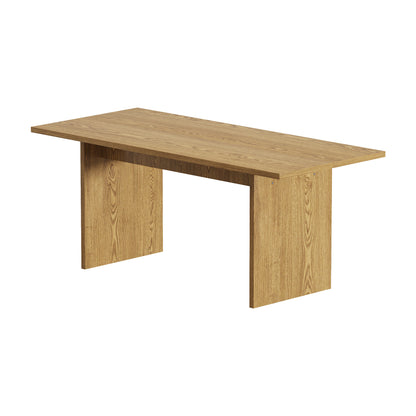 Oikiture 180cm Dining Table Rectangular Timber Natural-Dining Table-PEROZ Accessories