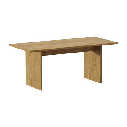 Oikiture 180cm Dining Table Rectangular Timber Natural-Dining Table-PEROZ Accessories