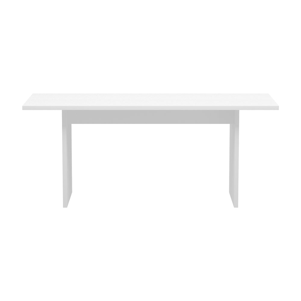 Oikiture 180cm Dining Table Rectangular Timber White-Dining Table-PEROZ Accessories