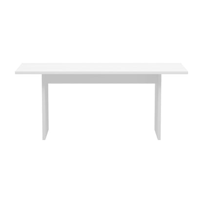 Oikiture 180cm Dining Table Rectangular Timber White-Dining Table-PEROZ Accessories