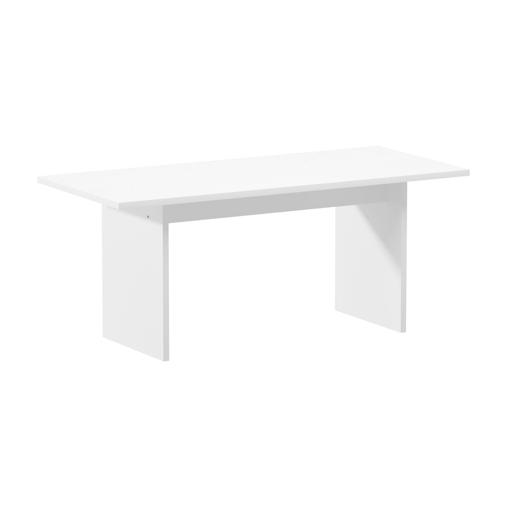 Oikiture 180cm Dining Table Rectangular Timber White-Dining Table-PEROZ Accessories