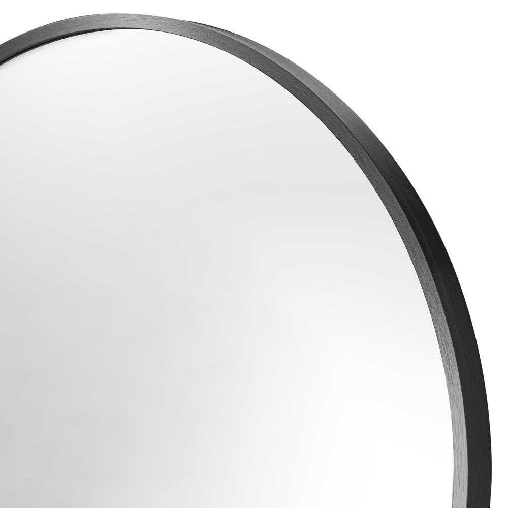 Oikiture 180x70cm Full Length Mirror Arched Floor Mirrors Black-Full Length Mirror-PEROZ Accessories