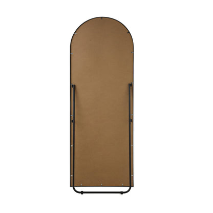 Oikiture 180x70cm Full Length Mirror Arched Floor Mirrors Black-Full Length Mirror-PEROZ Accessories