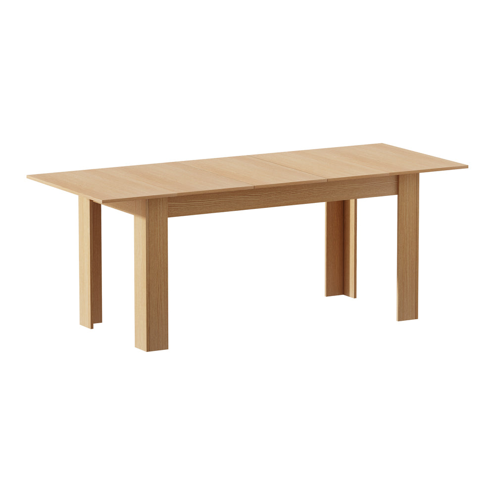 Oikiture 200cm Extendable Dining Table Cafe Table Natural-Dining Table-PEROZ Accessories