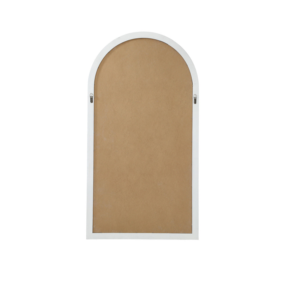 Oikiture 2PC Window Mirror Arched Wall Mirrors 76x51cm Wooden White-Window Mirror-PEROZ Accessories