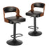 Oikiture 2X Bar Stool Gas Lift Kitchen Swivel Chair Leather LUKA-Bar Stool-PEROZ Accessories