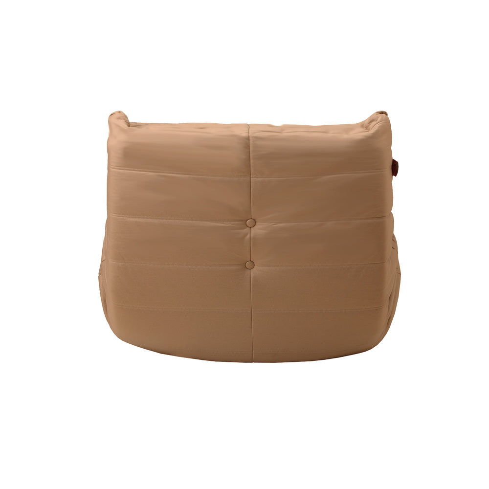 Oikiture 2X Floor Sofa Lounge Caterpillar Couch Single Pouffe Brown-Floor Lounge-PEROZ Accessories
