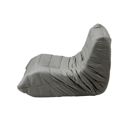 Oikiture 2X Floor Sofa Lounge Caterpillar Couch Single Pouffe Grey-Floor Lounge-PEROZ Accessories