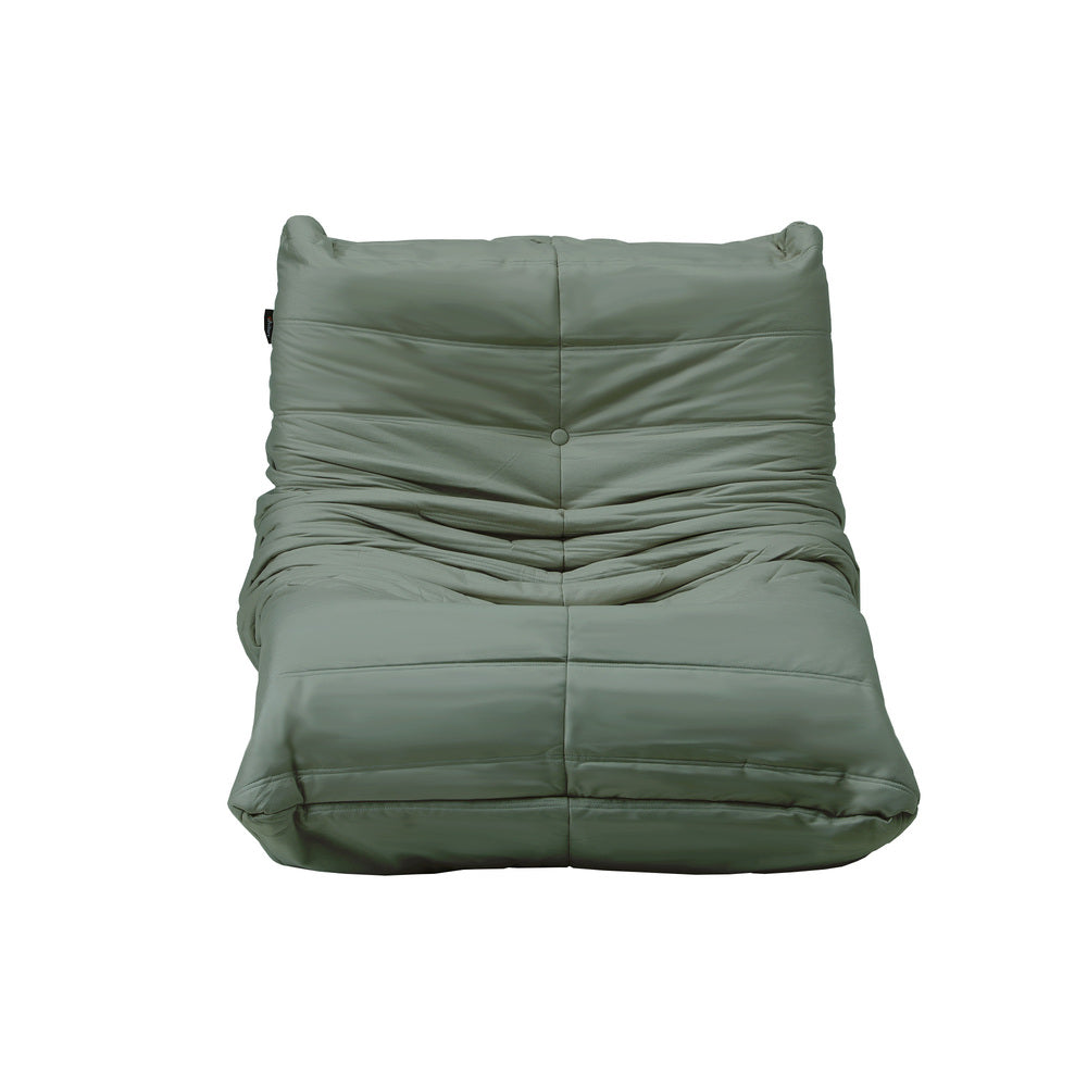 Oikiture 2X Floor Sofa Lounge Caterpillar Lazy Couch Single Chair Pouffe Green-Floor Lounge-PEROZ Accessories