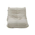Oikiture 2X Floor Sofa Lounge Caterpillar Lazy Couch Single Pouffe Beige-Floor Lounge-PEROZ Accessories