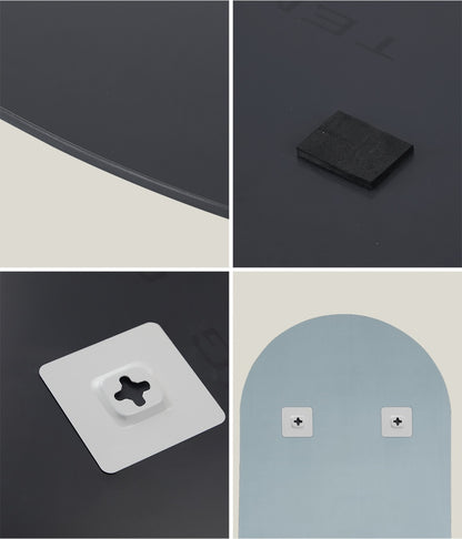 Oikiture 2X Wall Mirrors 86x50cm Arched Bathroom Frameless Mirror-Wall Mirror-PEROZ Accessories