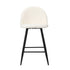 Oikiture 2x Bar Stools Kitchen Counter Stool White Boucle Padded-Bar Stool-PEROZ Accessories