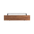 Oikiture 2x Bed Frame Storage Drawers with Wheels Metal Brown-Bed Drawer-PEROZ Accessories