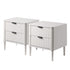 Oikiture 2x Bedside Table 2 Drawers Nightstand White-Bedside Table-PEROZ Accessories