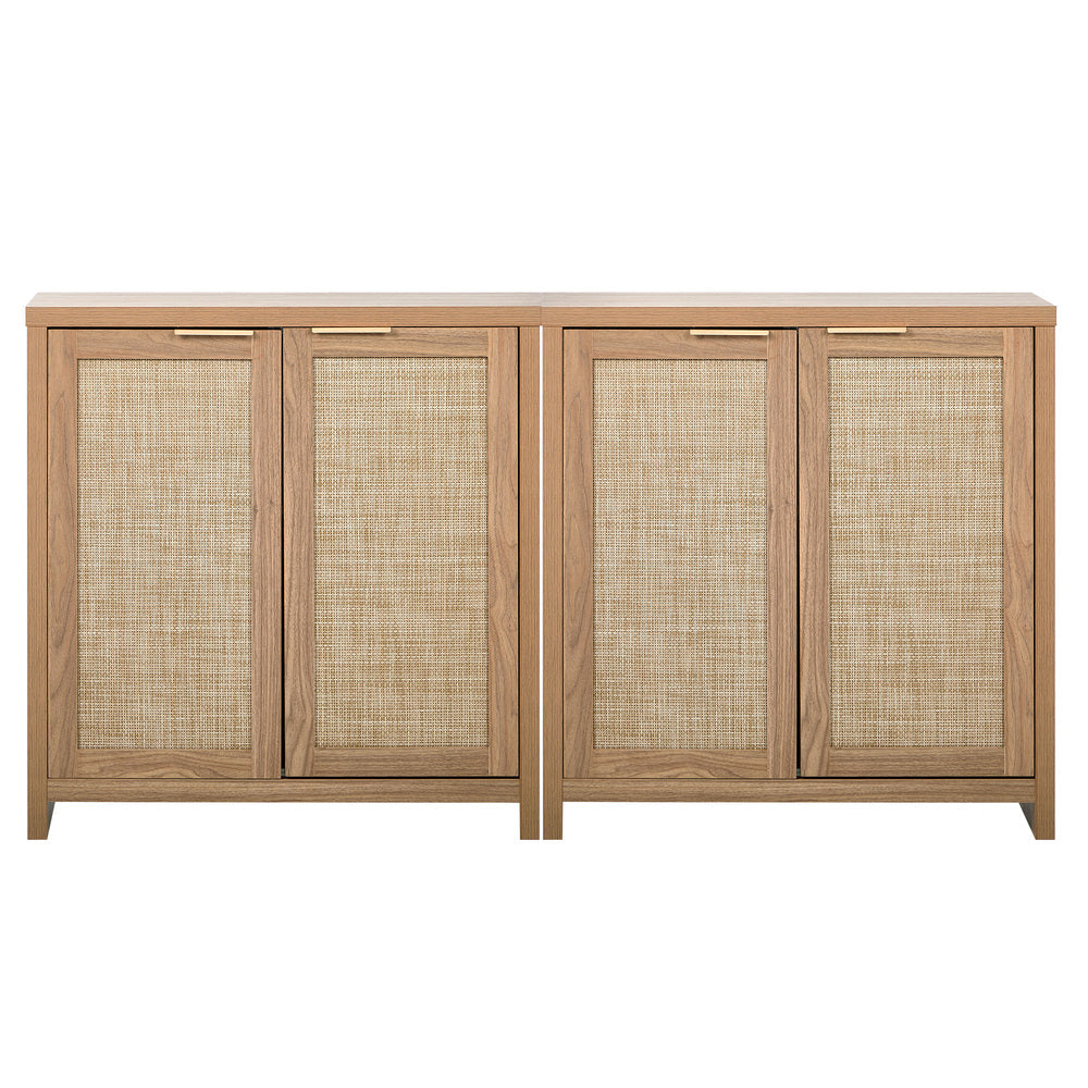 Oikiture 2x Buffet Sideboard Storage Cabinet Cupboard Hallway Table-Sideboard-PEROZ Accessories