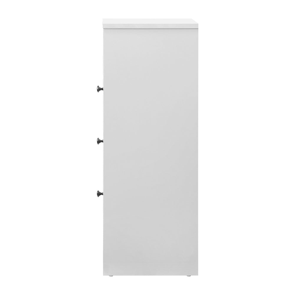 Oikiture 2x Chest of Drawers Storage Cabinet Dresser Tallboy Hamptons-Sideboard-PEROZ Accessories